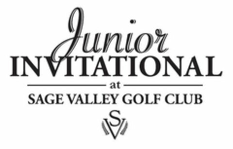 JUNIOR INVITATIONAL AT SAGE VALLEY GOLF CLUB SV Logo (USPTO, 26.08.2015)