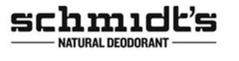 SCHMIDT'S NATURAL DEODORANT Logo (USPTO, 08.01.2016)