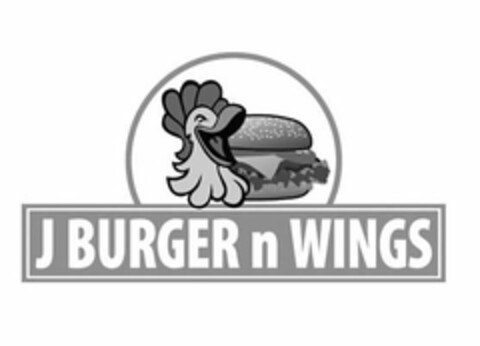 J BURGER N WINGS Logo (USPTO, 07/31/2017)