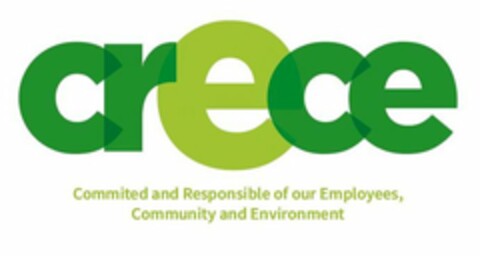 CRECE COMMITTED AND RESPONSIBLE OF OUR EMPLOYEES, COMMUNITY AND ENVIRONMENT Logo (USPTO, 03.08.2018)