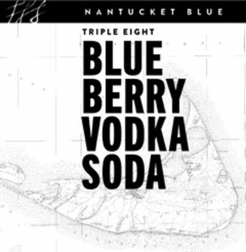 NANTUCKET BLUE TRIPLE EIGHT BLUEBERRY VODKA SODA Logo (USPTO, 06/21/2019)