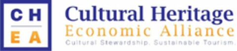 CHEA CULTURAL HERITAGE ECONOMIC ALLIANCE CULTURAL STEWARDSHIP SUSTAINABLE TOURISM Logo (USPTO, 27.04.2020)