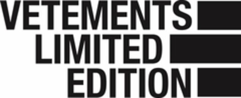 VETEMENTS LIMITED EDITION Logo (USPTO, 07/06/2020)