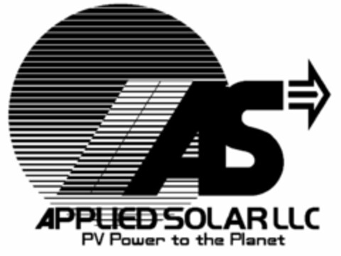 AS APPLIED SOLAR LLC PV POWER TO THE PLANET Logo (USPTO, 12.02.2009)