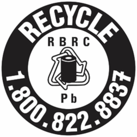 RECYCLE 1.800.822.8837 RBRC PB Logo (USPTO, 25.07.2011)