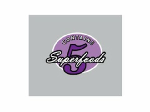 CONTAINS 5 SUPERFOODS Logo (USPTO, 16.01.2013)