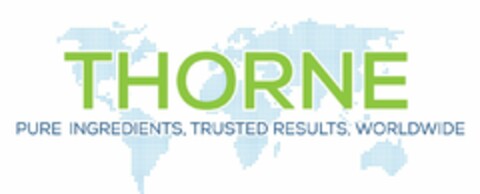 THORNE PURE INGREDIENTS, TRUSTED RESULTS, WORLDWIDE Logo (USPTO, 12.12.2014)