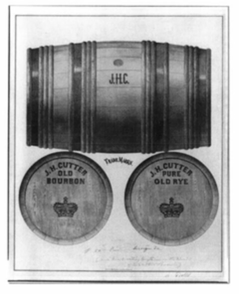 J.H.C. J.H. CUTTER OLD BOURBON TRADEMARKS J.H. CUTTER PURE OLD RYE Logo (USPTO, 13.05.2015)