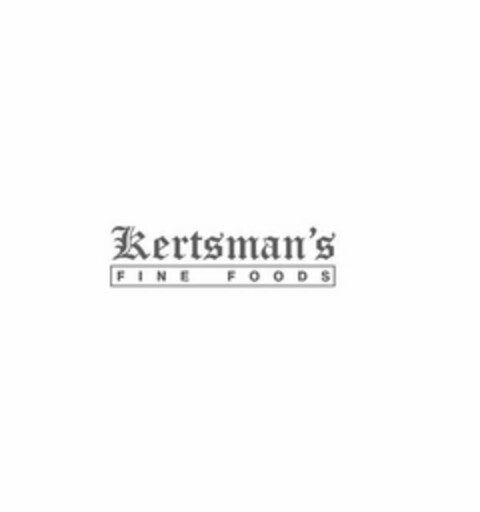 KERTSMAN'S FINE FOODS Logo (USPTO, 09.02.2018)