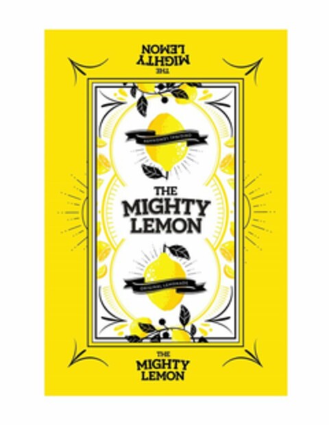 THE MIGHTY LEMON ORIGINAL LEMONADE Logo (USPTO, 17.04.2018)