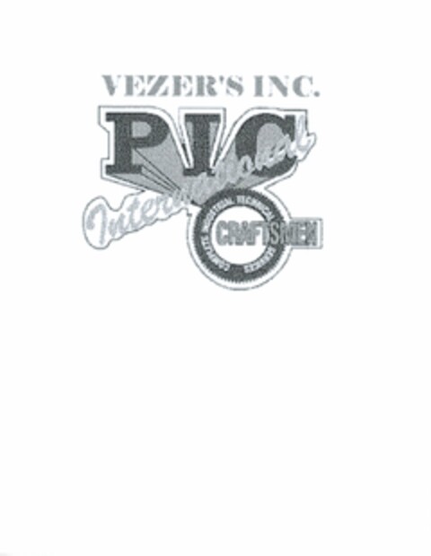 VEZER'S INC. PIC INTERNATIONAL COMPLETE INDUSTRIAL TECHNICAL SERVICES CRAFTSMEN Logo (USPTO, 25.11.2018)