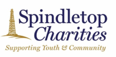 SPINDLETOP CHARITIES SUPPORTING YOUTH & COMMUNITY Logo (USPTO, 30.08.2019)