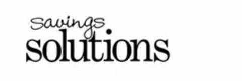 SAVINGS SOLUTIONS Logo (USPTO, 27.07.2009)