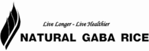 LIVE LONGER - LIVE HEALTHIER NATURAL GABA RICE Logo (USPTO, 28.03.2012)