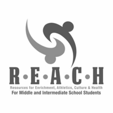 R·E·A·C·H RESOURCES FOR ENRICHMENT ATHLETICS CULTURE HEALTH FOR MIDDLE AND INTERMEDIATE SCHOOL STUDENTS Logo (USPTO, 17.12.2013)