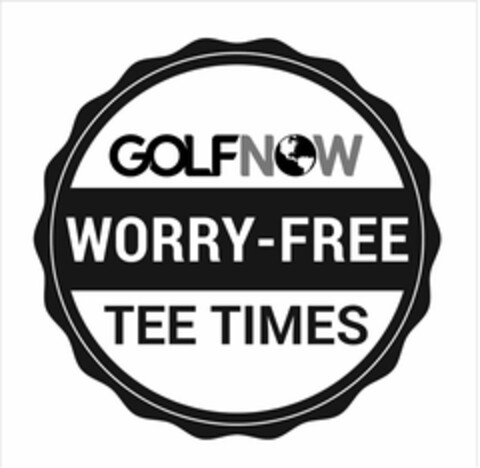 GOLF NOW WORRY-FREE TEE TIMES Logo (USPTO, 15.03.2016)