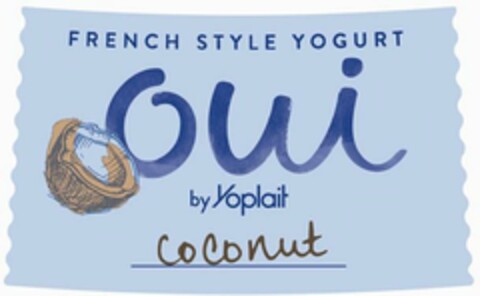 FRENCH STYLE YOGURT OUI BY YOPLAIT COCONUT Logo (USPTO, 08/31/2017)