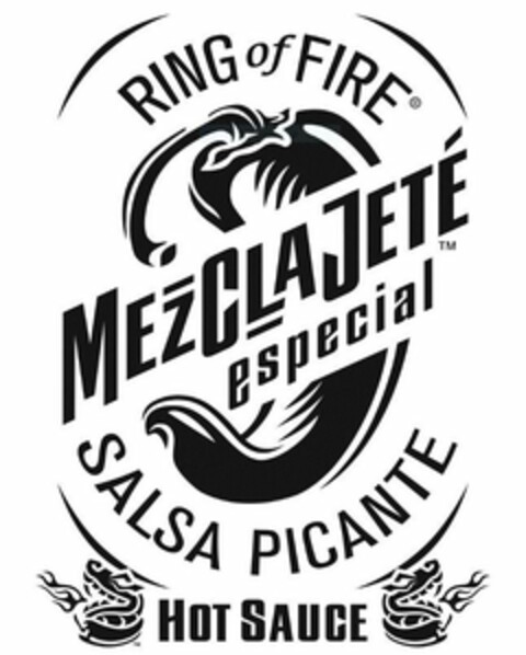 RING OF FIRE MEZCLAJETÉ ESPECIAL SALSA PICANTE HOT SAUCE Logo (USPTO, 09/07/2018)