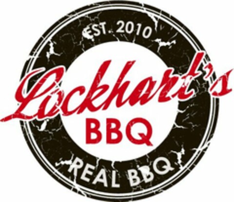 EST. 2010 LOCKHART'S BBQ REAL BBQ Logo (USPTO, 03/22/2011)