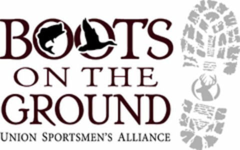 BOOTS ON THE GROUND UNION SPORTSMEN ALLIANCE Logo (USPTO, 04/07/2011)