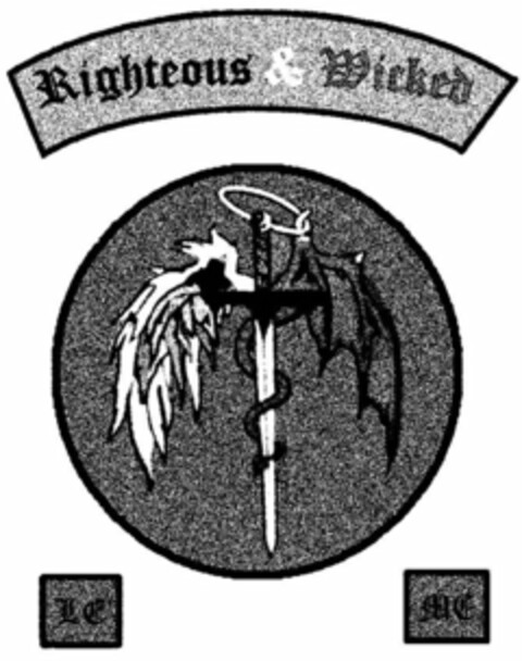 RIGHTEOUS & WICKED LE MC Logo (USPTO, 06/04/2014)