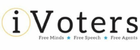 IVOTERS FREE MINDS FREE SPEECH FREE AGENTS Logo (USPTO, 06.08.2015)