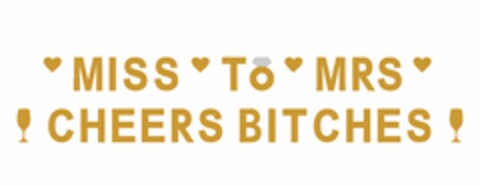 MISS TO MRS CHEERS BITCHES Logo (USPTO, 03/16/2017)