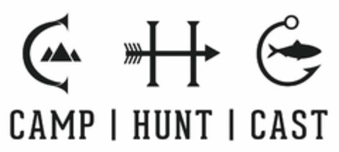 C H C CAMP | HUNT | CAST Logo (USPTO, 15.05.2017)