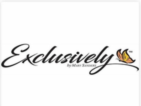 EXCLUSIVELY BY MARY SANDERS Logo (USPTO, 07/02/2020)