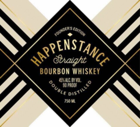 FOUNDER'S EDITION HAPPENSTANCE STRAIGHT BOURBON WHISKEY DOUBLE DISTILLED Logo (USPTO, 01.05.2020)