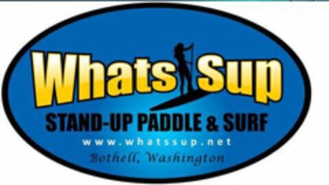 WHATSSUP, STAND UP PADDLE & SURF, WWW.WHATSSUP.NET, BOTHELL, WASHINGTON Logo (USPTO, 23.11.2010)