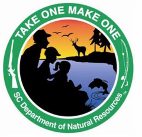 TAKE ONE MAKE ONE SC DEPARTMENT OF NATURAL RESOURCES Logo (USPTO, 11/10/2011)