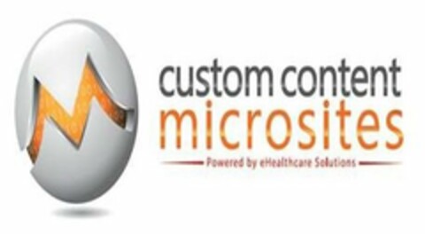 M CUSTOM CONTENT MICROSITES POWERED BY EHEALTHCARE SOLUTIONS Logo (USPTO, 15.07.2014)