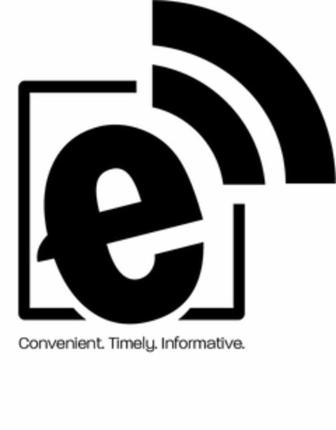 E CONVENIENCE. TIMELY. INFORMATIVE. Logo (USPTO, 31.10.2016)