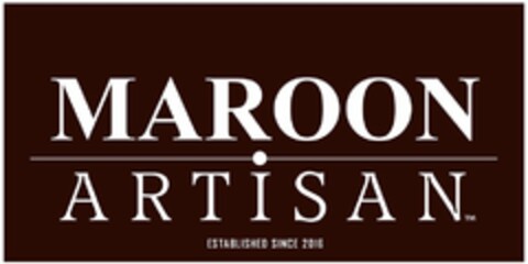 MAROON ARTISAN ESTABLISHED 2016 Logo (USPTO, 03.01.2017)