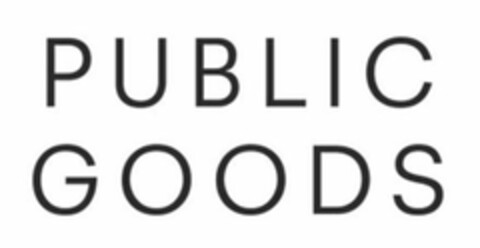 PUBLIC GOODS Logo (USPTO, 11/14/2017)