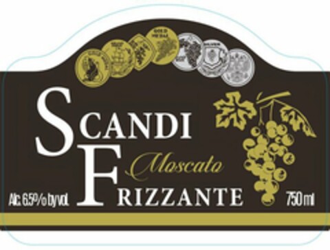 SCANDI FRIZZANTE MOSCATO GOLD MEDAL GRAND PRIZE SILVER Logo (USPTO, 13.03.2018)