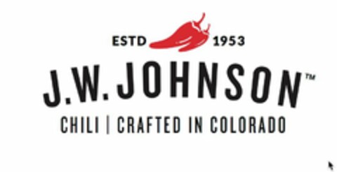 ESTD 1953 J.W. JOHNSON CHILI | CRAFTED IN COLORADO Logo (USPTO, 11/20/2018)