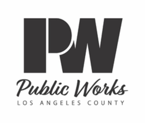 PW PUBLIC WORKS LOS ANGELES COUNTY Logo (USPTO, 13.09.2019)