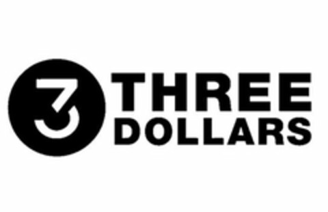 3 THREE DOLLARS Logo (USPTO, 28.01.2020)