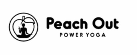 PEACH OUT POWER YOGA Logo (USPTO, 16.03.2020)