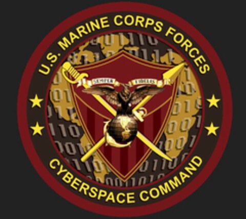 U.S. MARINE CORPS FORCES CYBERSPACE COMMAND SEMPER FIDELIS 1 0 Logo (USPTO, 07/16/2020)