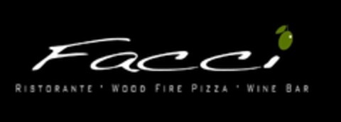 FACCI RISTORANTE · WOOD FIRE PIZZA · WINE BAR Logo (USPTO, 22.11.2011)