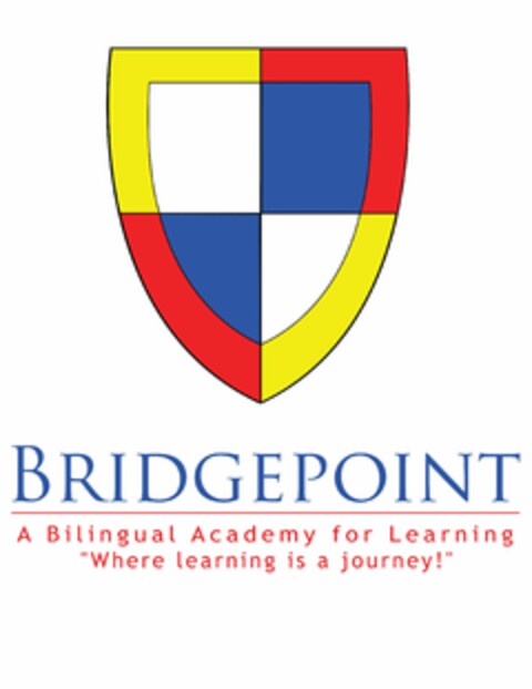 BRIDGEPOINT A BILINGUAL ACADEMY FOR LEARNING "WHERE LEARNING IS A JOURNEY!" Logo (USPTO, 03/22/2012)