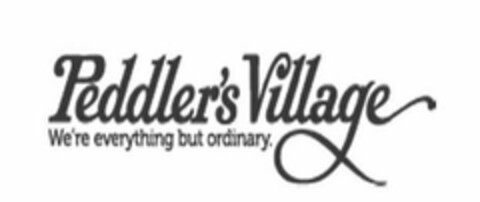 PEDDLER'S VILLAGE WE'RE EVERYTHING BUT ORDINARY. Logo (USPTO, 09/15/2016)