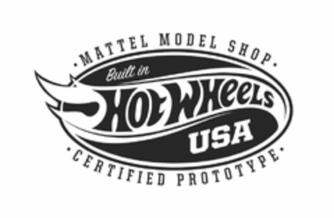 HOT WHEELS BUILT IN USA MATTEL MODEL SHOP CERTIFIED PROTOTYPE Logo (USPTO, 06/08/2017)