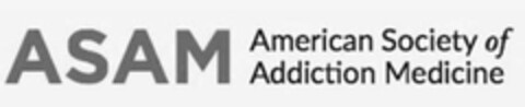 AMERICAN SOCIETY OF ADDICTION MEDICINE ASAM Logo (USPTO, 03.08.2017)