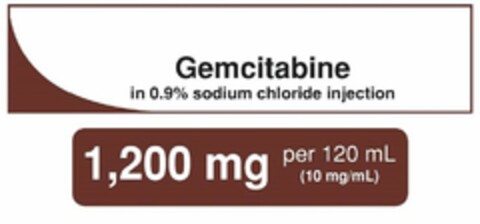 GEMCITABINE IN 0.9% SODIUM CHLORIDE INJECTION 1,200 MG PER 120 ML (10 MG/ML) Logo (USPTO, 08/21/2018)