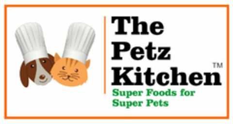 THE PETZ KITCHEN SUPER FOODS FOR SUPER PETS Logo (USPTO, 05/19/2019)