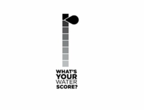 WHAT'S YOUR WATER SCORE? Logo (USPTO, 11/26/2019)